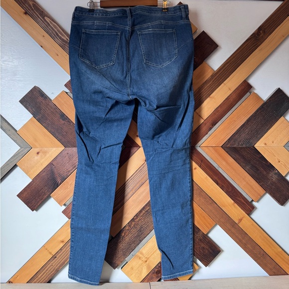 Torrid Bombshell Skinny Blue Jeans with Distressed Detail - Picture 2 of 4